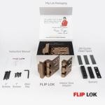 FlipLok High Security Door Lock - 10X Stronger Than a Deadbolt, Keypad Lock, Silver, Keyless