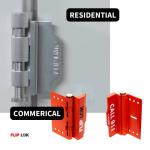 FlipLok High Security Door Lock - 10X Stronger Than a Deadbolt, Keypad Lock, Silver, Keyless