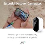 Arlo Essential Security Camera 2K | Outdoor-Indoor | 2nd Gen | Wireless with Spotlight, 2-Way Audio, Color Night Vision, Live Stream, Motion Activation, Real Time Notifications - White, 2 Camera