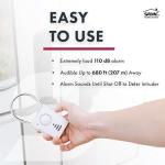 SABRE 110dB Door Handle Alarm, Extremely Loud Wireless Audible Up To 680 Ft Away, Hangs Off Door Knob or Handle, Vibration-Triggered Home Security Alarm, 3 Adjustable Settings, Great for Travel