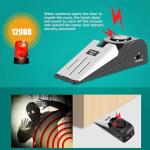 Portable Door Lock & Door Stop Alarm Set, Dual Protection Home Security Door Kit, Travel Hotel Lock Devices Pocket Self Defensey Tools for Traveling Hotel Home Apartment,Red