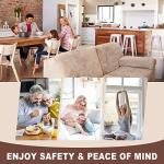 CZU Home Door Lock Security, Upgraded Safety Childproof Door Reinforcement Lock Latch (2-Pack), Extra Defend Door Lock for Inward Swinging Door