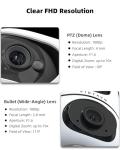 virtavo XD1 Indoor Security WiFi Camera, No Subscription Required, Dual-Lens 360° PTZ Baby Monitor & Pet Cam, Motion Tracking, 2-Way Audio, Night Vision, Cloud/SD Storage, Phone App, Plug-in Power