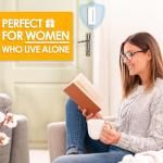 Home Security Door Reinforcement Lock - Child Proof High Security Door Lock Front Door Locks for Kids Safety Withstand 800 lbs Top Door Latch Lock Flip Door Guardian for Inward Swinging Inside Door