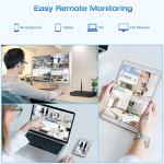 Wireless Security Camera System, with 8CH 4K NVR (500GB HDD Pre-Installed) & 4X 2MP Night Vision WiFi Cameras - Expandable to 8 Cameras, Indoor/Outdoor Security, Motion Alerts, H.265+