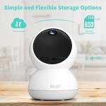 Indoor Camera, 3K HD Indoor Security Camera, 360° Pan/Tilt Pet Camera, 2-Way Audio, Siren, Night Vision, Baby/Pet Monitor with Phone App 2.4G and 5G WiFi, Compatible Alexa and Google Assistant