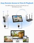 CAMCAMP Wireless Security Camera System with 10.1" Monitor, Dual Lens PTZ CCTV Camera Security System, 10CH Expandable 4K NVR,Auto Tracking, No Subscription for Ourdoor Indoor, 5G & 2.4G WiFi