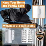 Home Security Door Reinforcement Lock, 3-Pack Upgraded White Front Door Locks for Kids Safety Withstand 800 lbs, Toddler Child Proof Door Lock, Extra Door Lock from Inside Prevent Unauthorized Entry