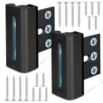 Home Security Door Reinforcement Lock, Upgraded Front Door Locks for Kids Safety Withstand 800 lbs, Child Proof Door Lock, Extra Door Lock from Inside Prevent Unauthorized Entry (2 Pack, Black)