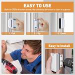 Home Security Door Reinforcement Lock, 3-Pack Upgraded White Front Door Locks for Kids Safety Withstand 800 lbs, Toddler Child Proof Door Lock, Extra Door Lock from Inside Prevent Unauthorized Entry