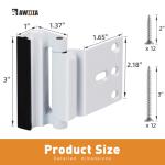 Home Security Door Reinforcement Lock, 3-Pack Upgraded White Front Door Locks for Kids Safety Withstand 800 lbs, Toddler Child Proof Door Lock, Extra Door Lock from Inside Prevent Unauthorized Entry