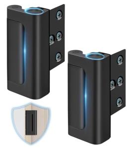 Door Reinforcement Lock for Front Door, Child Proof Top of Door Safety Latch Extra Flip Door Lock Withstand 800 Lbs High Home Security Night Guardian for Inward Swinging Doors Kids Safety Stop Entry