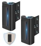 Door Reinforcement Lock for Front Door, Child Proof Top of Door Safety Latch Extra Flip Door Lock Withstand 800 Lbs High Home Security Night Guardian for Inward Swinging Doors Kids Safety Stop Entry