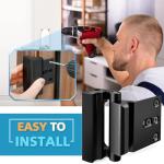 Door Reinforcement Lock for Front Door, Child Proof Top of Door Safety Latch Extra Flip Door Lock Withstand 800 Lbs High Home Security Night Guardian for Inward Swinging Doors Kids Safety Stop Entry