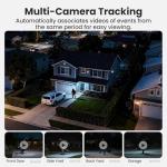 SOLIOM Security Cameras Wireless Outdoor,8MP Ultra HD for Day and Night, No Subscription,Built in Radar,Solar Powered Cameras for Home Security, 360° Pan Tilt Auto Tracking,5G & 2.4G WiFi, 4-Cam Kit