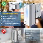 Home Security Door Reinforcement Lock Safety Latch Extra Front Doors Security Devices, Anti Door Kick in Safety Protector for Door Inside, Child Proof Aluminum Locks Silver 1Pack