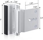 2Pack AceMining Door Reinforcement Lock Withstands 800lbs of Force - Silver Extra Child Proof Door Lock Drilling Required,Prevents Unauthorized Entry,Add a Door Security Lock for Home Safety & Privacy