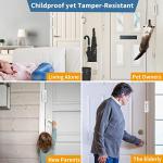 Home Security Door Reinforcement Lock Safety Latch Extra Front Doors Security Devices, Anti Door Kick in Safety Protector for Door Inside, Child Proof Aluminum Locks Silver 1Pack