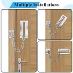 INBOF 2 Pack Door Chain Lock, Stainless Steel Chain Locks for Inside Door, Premium Thickened with 12 Screws