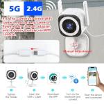 GUOANVISION Dual-Antenna Stable 5G WiFi Cameras for Home Security,3X Zoom 2K Outdoor Indoor Security Camera,Baby/Pet Monitor wih Color Night Vision,Motion Detection,2-Way Talk,Siren,IP66,SD Card/Cloud