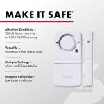 SABRE Wireless Home Security Door Window Burglar Alarm with LOUD 120 dB Siren, DIY EASY to Install