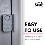 SABRE Wireless Home Security Door Window Burglar Alarm with LOUD 120 dB Siren, DIY EASY to Install