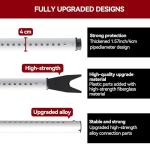 AceMining Upgraded Door Security Bar & Sliding Patio Bar, Heavy Duty Stoppers Adjustable Jammer for Home, Apartment, Travel (1 Pack,White)