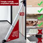 AceMining Upgraded Door Security Bar & Sliding Patio Bar, Heavy Duty Stoppers Adjustable Jammer for Home, Apartment, Travel (1 Pack,White)