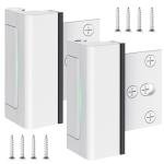 Treasem 2 Pack Home Security Door Lock, Childproof Door Reinforcement Lock with 3 Inch Stop Withstand 800 lbs, Door Safety Locks for Front Door, Night Kids Safety Flip Lock to Defend Your Home, White