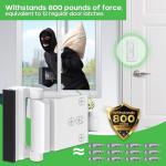 Treasem 2 Pack Home Security Door Lock, Childproof Door Reinforcement Lock with 3 Inch Stop Withstand 800 lbs, Door Safety Locks for Front Door, Night Kids Safety Flip Lock to Defend Your Home, White