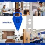 BRINKS – Portable Security Door Locks for Home, Dorm Room, Apartment, Hotel Safety, Short-Term Rentals, Security Door Latch - Privacy Latch, Easy Install (1 Pack)