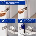 BRINKS – Portable Security Door Locks for Home, Dorm Room, Apartment, Hotel Safety, Short-Term Rentals, Security Door Latch - Privacy Latch, Easy Install (1 Pack)
