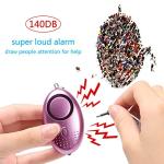 Personal Alarm for Women, 5 Pack 140DB Emergency Self-Defense Security Alarm Keychain with LED Light for Women Kids and Elders (Black, Blue, Purple, Rose Gold, Light Green)