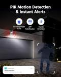 ANNKE 4MP Solar Security Cameras Wireless Outdoor, 5MP 4 Cam-Kit Home Security Camera System, 360°View, Color Night Vision, 2.4&5G WiFi, 2-Way Audio, AI Human Detection, Home Hub & 128GB Memory Card