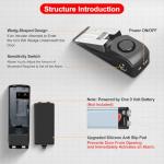 Portable Door Lock & Door Stop Alarm Set, Dual Protection for Privacy and Safety in Home Door Lock Kit, Door Alarm with 120dB Siren for Travel, Hotel, Apartment, College, Home