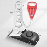Portable Door Lock & Door Stop Alarm Set, Dual Protection for Privacy and Safety in Home Door Lock Kit, Door Alarm with 120dB Siren for Travel, Hotel, Apartment, College, Home
