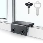 ZRFCXE Window Locks,4 Pack Sliding Window Locks with Key for Vertical & Horizontal Sliding Windows Doors,Easv to Install,Adjustable Security Window Lock for Patio Bedroom Home and Office (Black)