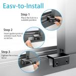 ZRFCXE Window Locks,4 Pack Sliding Window Locks with Key for Vertical & Horizontal Sliding Windows Doors,Easv to Install,Adjustable Security Window Lock for Patio Bedroom Home and Office (Black)