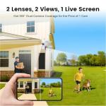 4MP Dual Lens Home Security Camera System Wireless, Security Cameras Wireless Outdoor 24/7 Record, Auto Tracking, 5G & 2.4G WiFi, Night Vision, 2-Way Audio, 360° PTZ, 10CH 4K NVR 500GB No Subscription