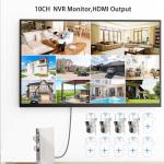 4MP Dual Lens Home Security Camera System Wireless, Security Cameras Wireless Outdoor 24/7 Record, Auto Tracking, 5G & 2.4G WiFi, Night Vision, 2-Way Audio, 360° PTZ, 10CH 4K NVR 500GB No Subscription