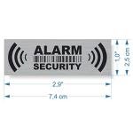20 x Security Alarm Warning Sign Stickers - for internal and external use - Protection for home, car... - Weatherproof - Size: 2,9 x 1 in - "ALARM SECURITY"