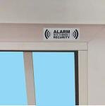 20 x Security Alarm Warning Sign Stickers - for internal and external use - Protection for home, car... - Weatherproof - Size: 2,9 x 1 in - "ALARM SECURITY"