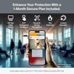 Arlo Ultra Security Outdoor Camera 4K HDR (3rd Gen, 2025 Release) + SmartHub, Battery Power, Emergency Response, AI Event Captions, 1-Month Trial of Secure Plan, 180° Field of View, 4 Cam, White