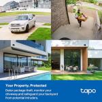 Tapo 1080p Outdoor Wireless Security Camera - Up to 180-Day Battery, Person Detection, Color Night Vision, Subscription-Free Local Storage or Optional Cloud, Works with Alexa & Google Assistant, C401