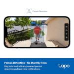 Tapo 1080p Outdoor Wireless Security Camera - Up to 180-Day Battery, Person Detection, Color Night Vision, Subscription-Free Local Storage or Optional Cloud, Works with Alexa & Google Assistant, C401