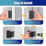 Door Reinforcement Lock Withstands 800lbs of Force - Black Extra Proof Door Lock for Kids Safety Drilling Required, Prevents Unauthorized Entry,Add a Door Security Lock for Home Safety & Privacy