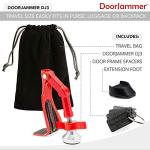 DoorJammer DJ3 Portable Door Lock Brace for Home Security and Personal Protection | Hotel Room, Apartment Safety, Travel Door Stopper | Easy Installation, Compact Design