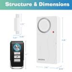 HENDUN Door Alarms When Opened with Remote, Door Bells Chimes, Door Security Sensor Pool Alarm for Kids Safety (2 Pack)