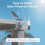 VORGUT Solar Security Cameras Wireless Outdoor with 10'' Monitor, 2pcs 2K Solar Powered Camera System, 360° PTZ, Color Night Vision,Human Detection,10CH NVR with 500GB HDD,2.4G/5G WiFi,No Monthly Fee