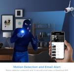 [100ft] Hiseeu Wireless WiFi Security Camera System, Wired Plug-in Powered, Expandable 16CH 4K NVR, 4Pcs 3MP Night Vision Cameras Home Surveillance Outdoor, Motion Detection, 1TB HDD, One-Way Audio